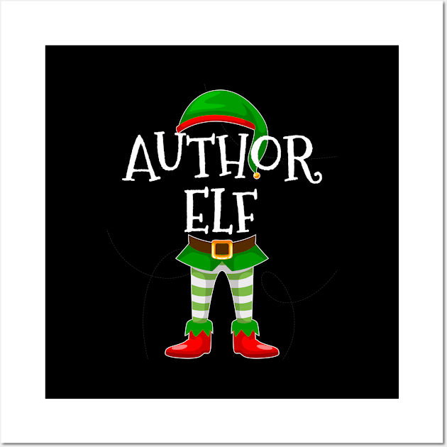 Author Elf Matching Family Christmas Gift Design Wall Art by DoFro